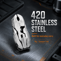 9-in-1 Micro Pocket Keychain Multitool Portable Mini Stainless Steel EDC Multi Tool Turtle Back Pliers