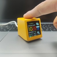 Mini Smart Weather Station Time Display Date Weather Screen Smart Clock Gadget Desktop WiFi for Cafe Office