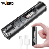 Mini USB Rechargeable Aluminum Alloy IP65 Waterproof LED Keychain Flashlight CRI95 500 Lumens 200m Beam