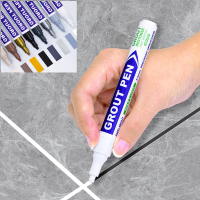 White Grout Tile Pen Waterproof Wall Grout Restorer Marker Pen for Bathroom Wall Floor Decontamination Seam Repair Pens