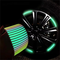 20-Pcs- Car & Bike Wheel Rim Reflective Stickers । Safe Night Driving Visibility Strips