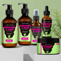 Private Label Organic Natural Anti Hair Loss Biotin Rosemary Mint Hair Growth Mask Shampoo and Conditioner Care Set Products