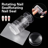 Transparent Stamps Variable Pattern Size Silicone Fingertip Printing French Nail Seal Stamper Scraper Tool